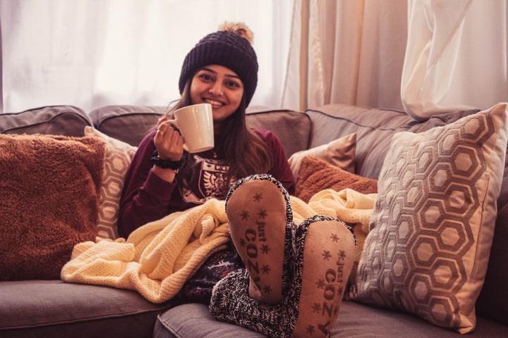 Black & White - Chaussettes de pantoufles confortables