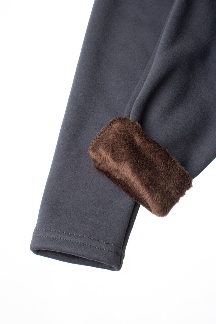 Charcoal Kid's - Cozy Lined Leggings