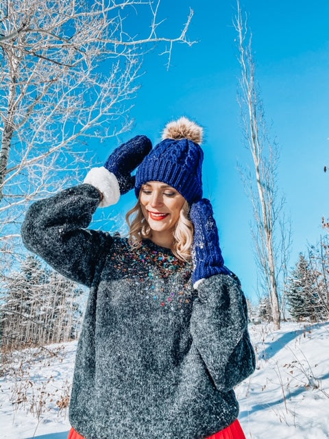 Blue - Cozy Lined Hat