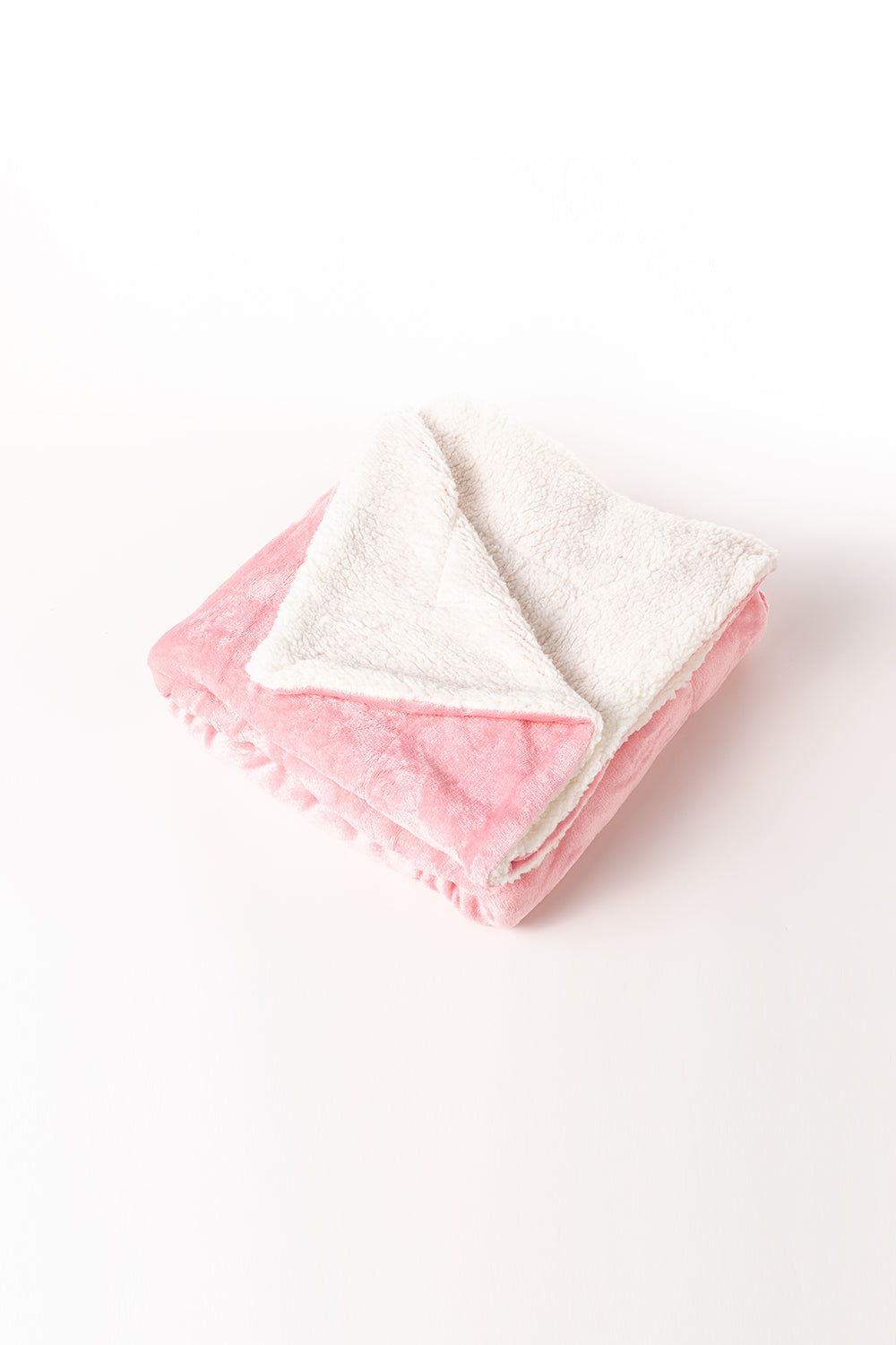 Couverture rose - sherpa